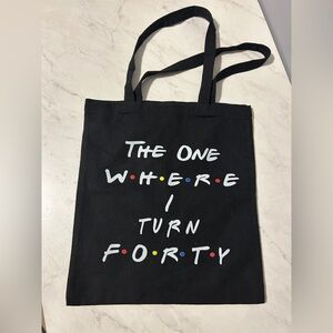 Friends themed ‘40th’ tote bag